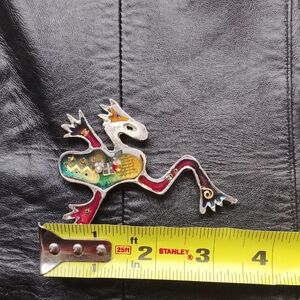 Vintage‎ Colorful Frog Gecko Brooch